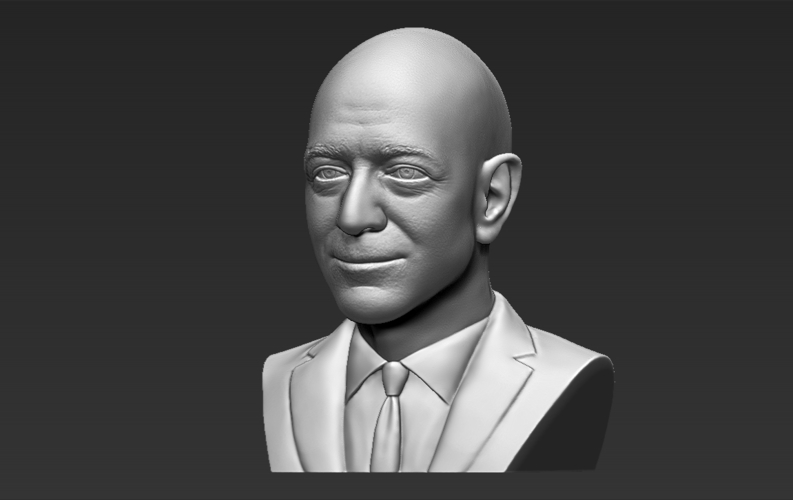 Jeff Bezos bust ready for full color 3D printing 3D Print 274161
