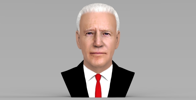 Joe Biden bust ready for full color 3D printing
