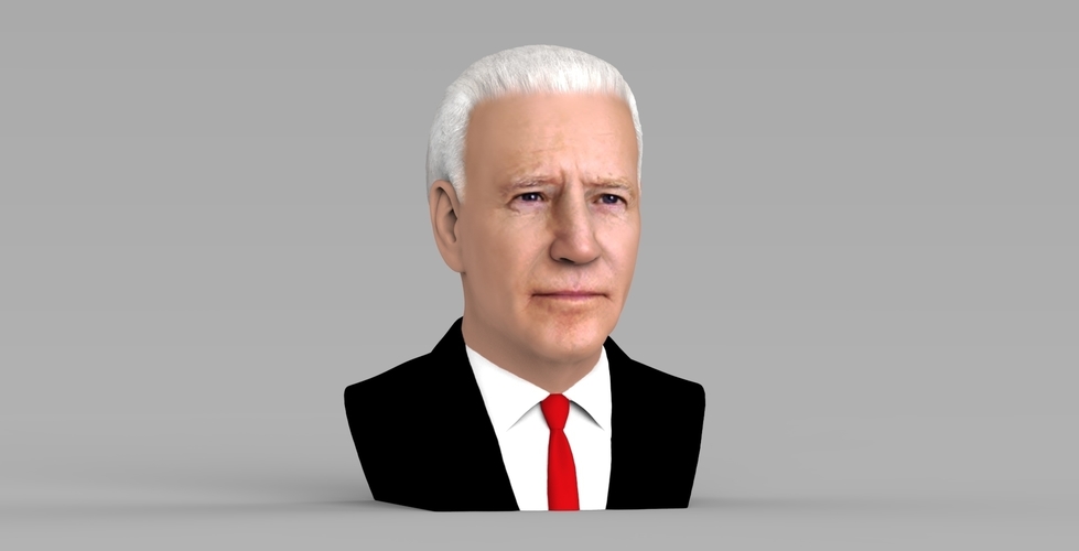 3D Printed Joe Biden bust ready for full color 3D printing by