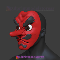 Demon Slayer Urokodaki Mask Kimetsu no Yaiba Cosplay Helmet - Thumbnail 2