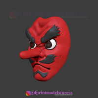 Demon Slayer Urokodaki Mask Kimetsu no Yaiba Cosplay Helmet - Thumbnail 4