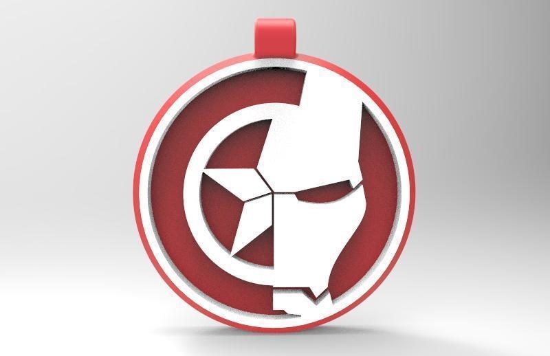 Iron man captain america keychain