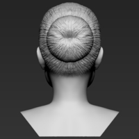 Margot Robbie bust 3D printing ready stl obj - Thumbnail 6