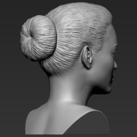 Margot Robbie bust 3D printing ready stl obj - Thumbnail 7