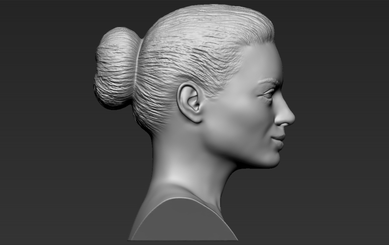3D Printed Margot Robbie bust 3D printing ready stl obj by