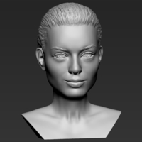 Margot Robbie bust 3D printing ready stl obj - Thumbnail 11