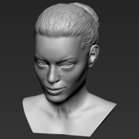 Margot Robbie bust 3D printing ready stl obj - Thumbnail 13