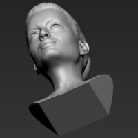 Margot Robbie bust 3D printing ready stl obj - Thumbnail 16