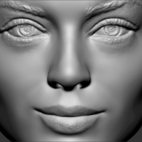 Margot Robbie bust 3D printing ready stl obj - Thumbnail 18