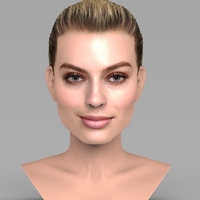 Small Margot Robbie bust ready for full color 3D printing 3D Printing 274321