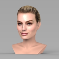 Margot Robbie bust ready for full color 3D printing - Thumbnail 2