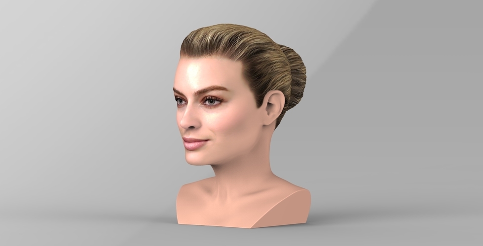 Margot Robbie bust ready for full color 3D printing 3D Print 274323