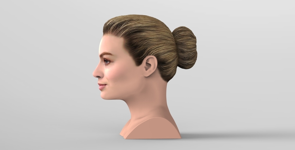 Margot Robbie bust ready for full color 3D printing 3D Print 274324