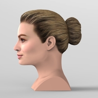 Margot Robbie bust ready for full color 3D printing - Thumbnail 4