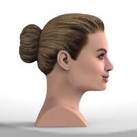 Margot Robbie bust ready for full color 3D printing - Thumbnail 5