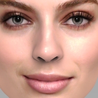 Margot Robbie bust ready for full color 3D printing - Thumbnail 7