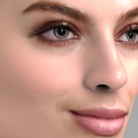 Margot Robbie bust ready for full color 3D printing - Thumbnail 8