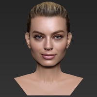 Margot Robbie bust ready for full color 3D printing - Thumbnail 9