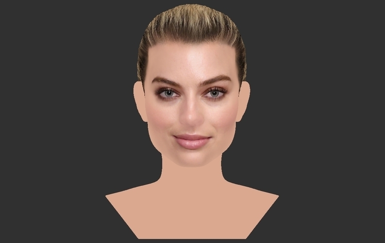 Margot Robbie bust ready for full color 3D printing 3D Print 274331