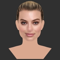 Margot Robbie bust ready for full color 3D printing - Thumbnail 11