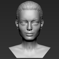 Margot Robbie bust ready for full color 3D printing - Thumbnail 12