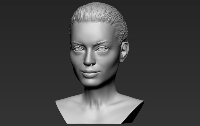Margot Robbie bust ready for full color 3D printing 3D Print 274337