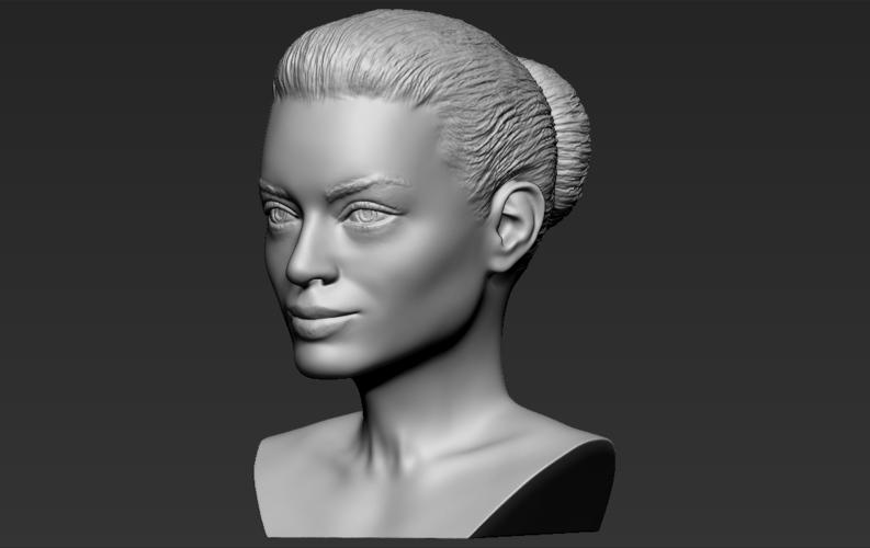 Margot Robbie bust ready for full color 3D printing 3D Print 274338