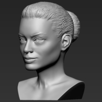 Margot Robbie bust ready for full color 3D printing - Thumbnail 14