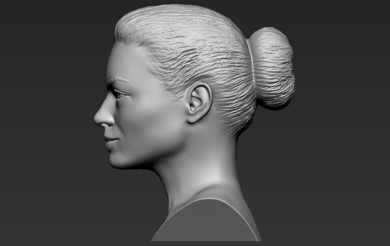 Margot Robbie bust ready for full color 3D printing 3D Print 274339