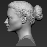 Margot Robbie bust ready for full color 3D printing - Thumbnail 15