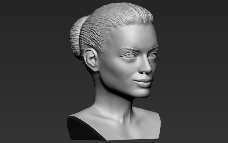 Margot Robbie bust ready for full color 3D printing 3D Print 274340