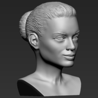 Margot Robbie bust ready for full color 3D printing - Thumbnail 16