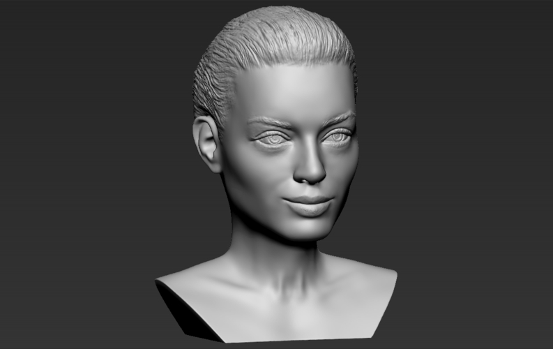 Margot Robbie bust ready for full color 3D printing 3D Print 274341