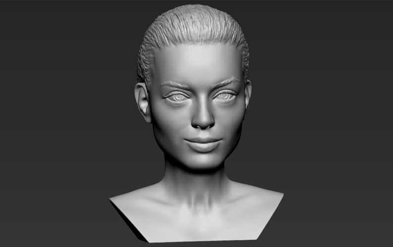 Margot Robbie bust ready for full color 3D printing 3D Print 274342