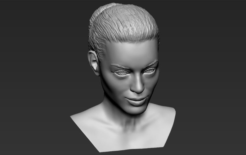 Margot Robbie bust ready for full color 3D printing 3D Print 274343