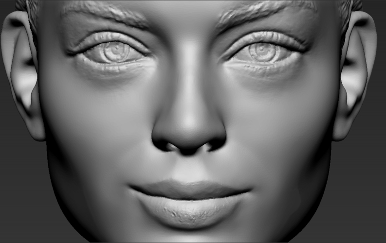 Margot Robbie bust ready for full color 3D printing 3D Print 274344