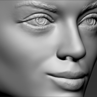 Margot Robbie bust ready for full color 3D printing - Thumbnail 21