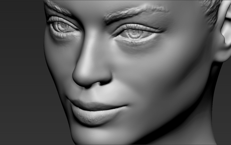 Margot Robbie bust ready for full color 3D printing 3D Print 274346