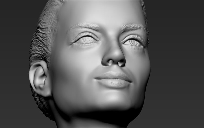 Margot Robbie bust ready for full color 3D printing 3D Print 274347