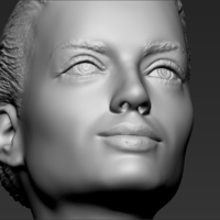 Margot Robbie bust ready for full color 3D printing - Thumbnail 23