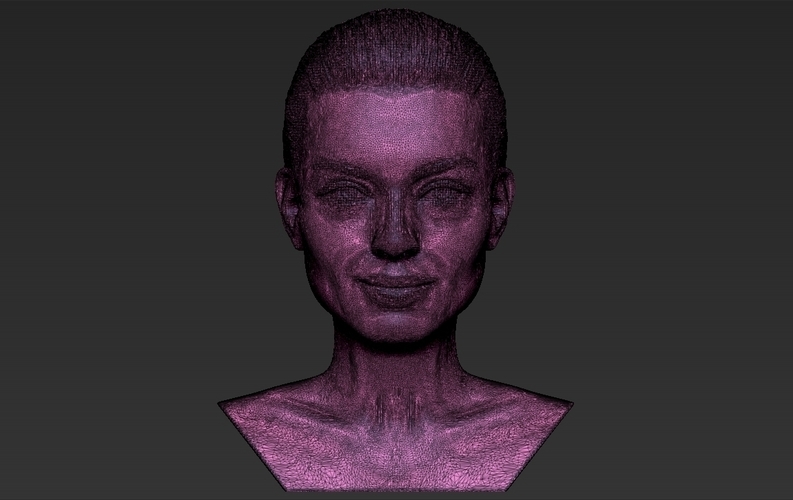Margot Robbie bust ready for full color 3D printing 3D Print 274348