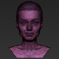 Margot Robbie bust ready for full color 3D printing - Thumbnail 24