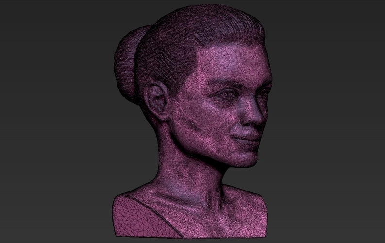 Margot Robbie bust ready for full color 3D printing 3D Print 274349