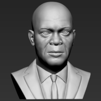 Samuel L Jackson bust 3D printing ready stl obj formats - Thumbnail 11