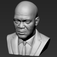 Samuel L Jackson bust 3D printing ready stl obj formats - Thumbnail 13