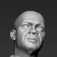 Samuel L Jackson bust 3D printing ready stl obj formats - Thumbnail 16