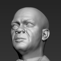 Samuel L Jackson bust 3D printing ready stl obj formats - Thumbnail 17