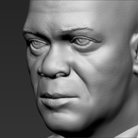 Samuel L Jackson bust 3D printing ready stl obj formats - Thumbnail 20