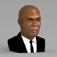 Samuel L Jackson bust ready for full color 3D printing - Thumbnail 4