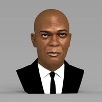 Samuel L Jackson bust ready for full color 3D printing - Thumbnail 5